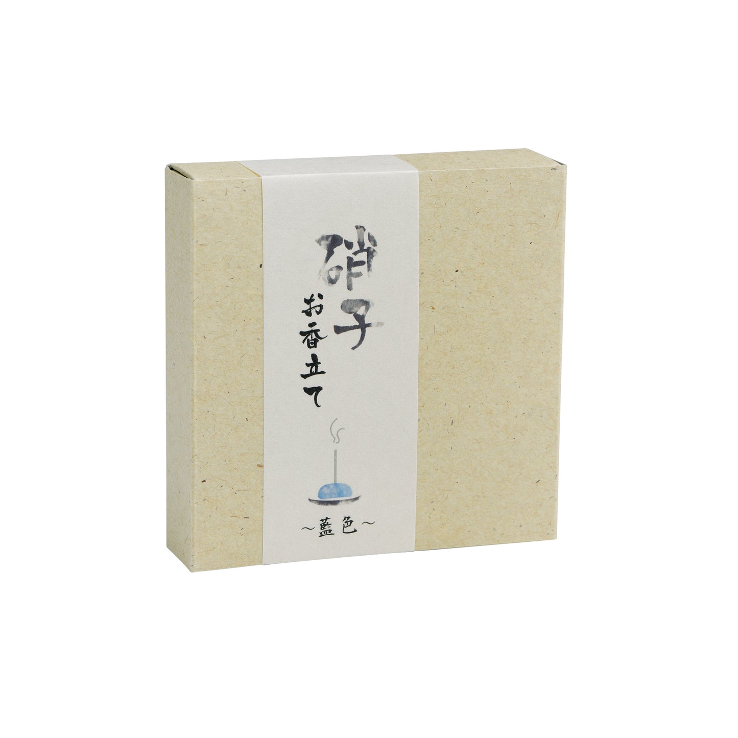 ラメ入りトップガラス皿付 藍色