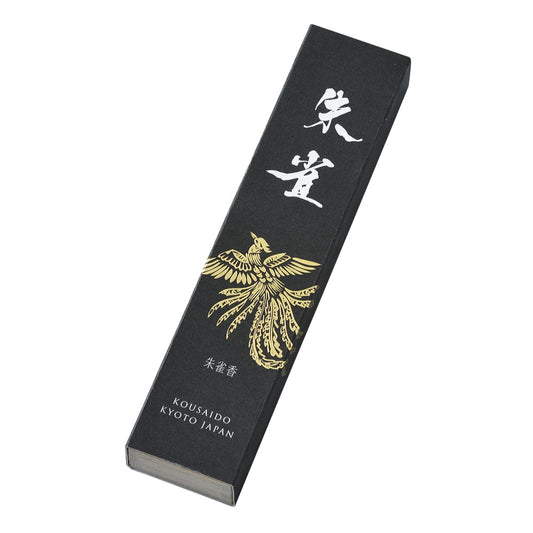 株式会社香彩堂の商品。
ロングタイプのお香。
朱雀のイラストが施されています。