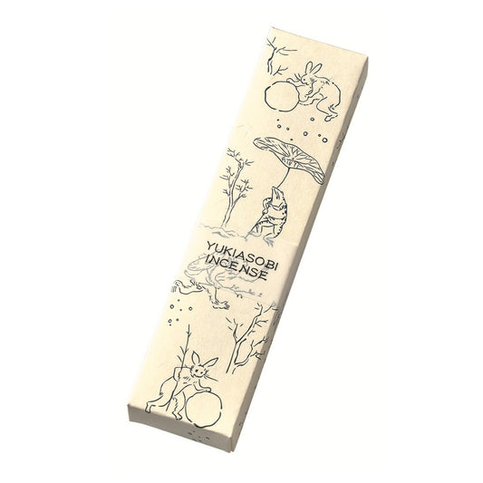 株式会社香彩堂の商品。鳥獣戯画お花見。
外装に鳥獣戯画のイラストが施されたロングタイプのお香です。