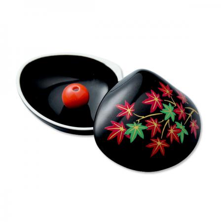 貝合わせ香皿 紅葉 黒