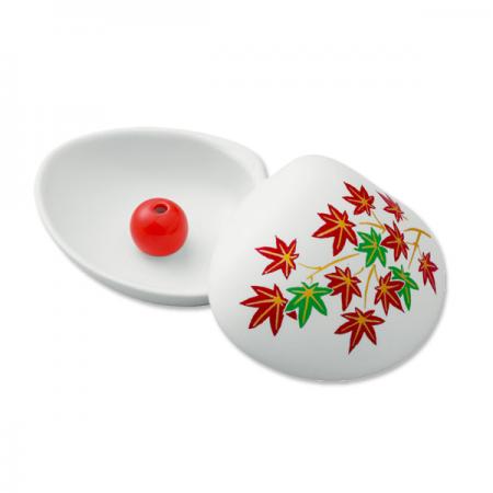 貝合わせ香皿 紅葉 白